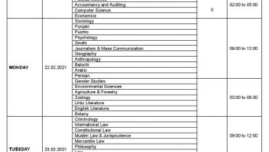 FPSC CSS 2025 Exams Schedule 9 FPSC CSS 2025 Exams Schedule