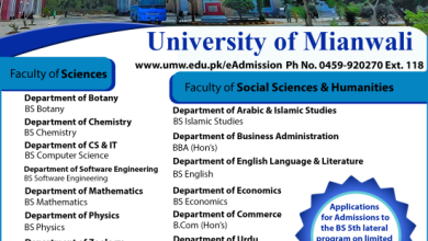 University of Mianwali Admission 2025 Last Date, Merit Lists 15 University of Mianwali Admission 2025