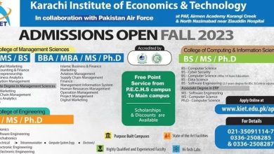 PAF KIET Fall Admission 2025