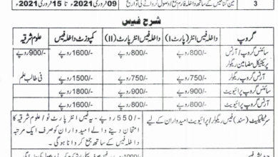 Gujranwala Board Inter Admissions Form 2025 Fee Date Schedule