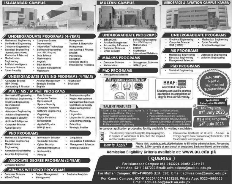 Air University Islamabad Admission 2025 1 Air University Islamabad Admission 2025