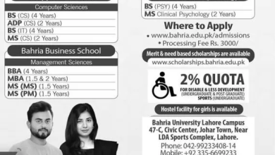 Bahria University Lahore Campus Admissions 2025