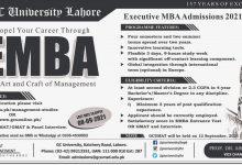 GCU Lahore MBA Executive Admission 2025