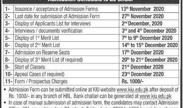 Karakoram International University Gilgit Admission 2025-2021