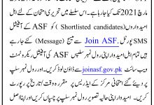 ASF Jobs Written Test Date 2025 For Physical And Medical