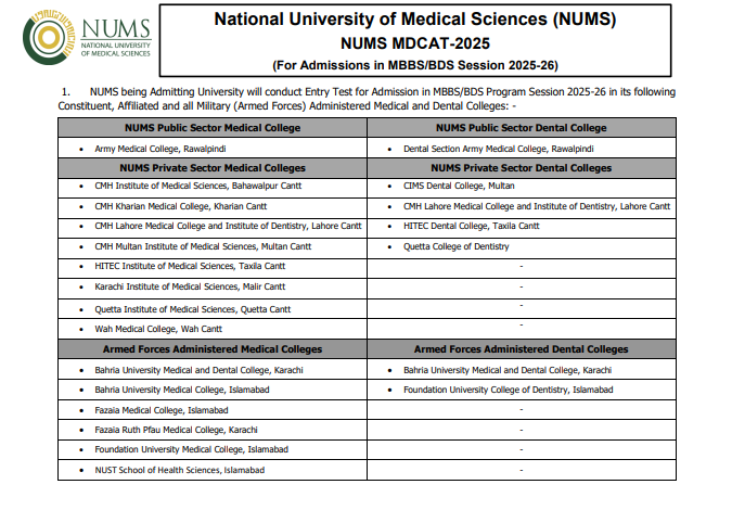 Army Medical College Rawalpindi Merit List 2026 1 Army Medical