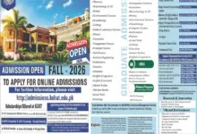 Kohat University KUST Admissions 2026 Spring 3 Kohat University