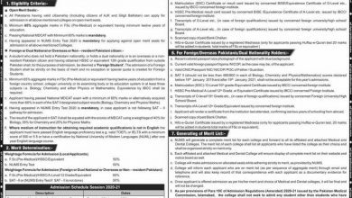 CMH Medical College Lahore Admission 2025-2021