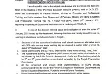 Reopening of Universities And Schools in Pakistan