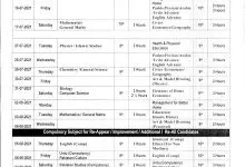 Malakand Board 9th and 10th Class Date Sheet 2026