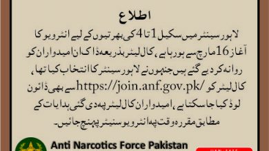 ANF Result 2025 Check Online Anti Narcotics Force