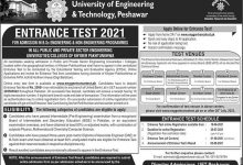UET Peshawar Entry Test Date 2025