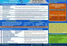 Institute Of Space Technology IST MS, PhD Admissions 2026