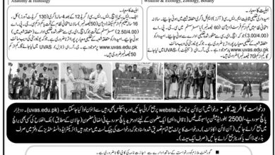 UVAS Mphil And Phd Admission 2025