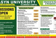 Abasyn University Islamabad Admissions 2025