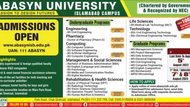 Abasyn University Islamabad Admissions 2025