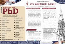 GC University Lahore M.Phil MS Admission 2025